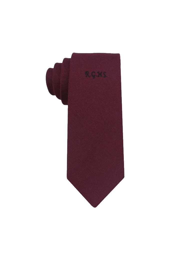 Rotorua Girls School Tie Wine